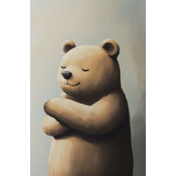 Hljóðvistarmynd björn lokuð augu 800x1220x20 mm InEx