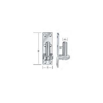 Veggfesting fyror grindarloku 16x102x40x10mm Vormann heitgalv.