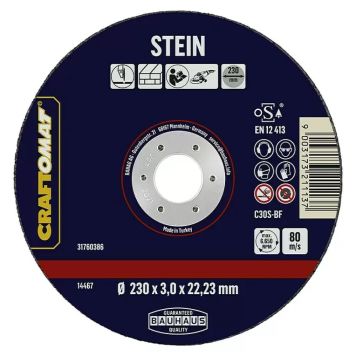 Skurðarskífa 230mm Craftomat steinn