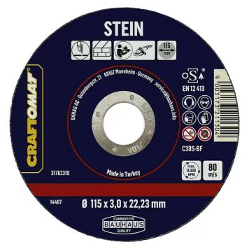 Skurðarskífa 115mm Craftomat steinn