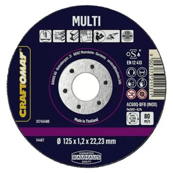 Skurðarskífa 125mm Craftomat multi