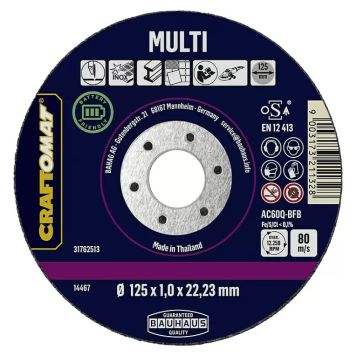 Skurðarskífa 125x1,2mm Craftomat bat multi