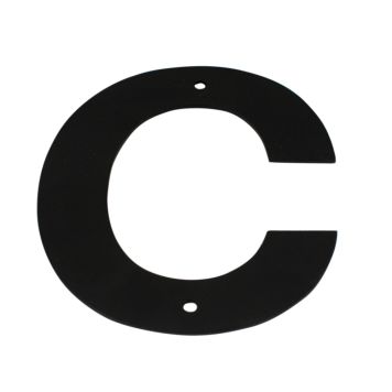 Húsnúmer bókstafur C Allux 10 cm svart