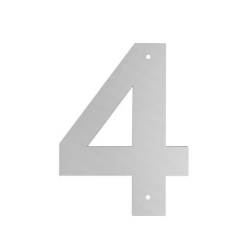 Húsnúmer nr. 4 Allux 18 cm galv.