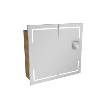 Speglaskápur 100x74cm Stella Camargue dökk eik