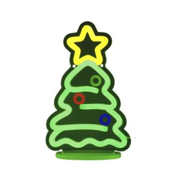 Neonskilti jólatré 18x20 cm IP20