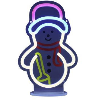 Neonskilti snjókarl 18x20 cm IP20