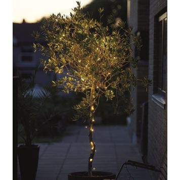 Inni jólasería rafhlöðu 48 LED 1,4 m hlýtt ljós