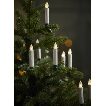 Jólatréskerti þráðlaus 10stk LED 10 cm hlýtt ljós Veli Line