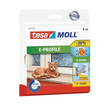 Þéttiborði-E 9x4mm x 6m Tesa hvítur