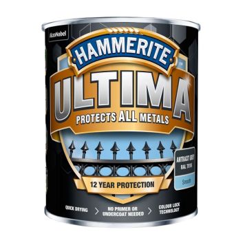 Járnmálning Hammerite Ultima hálfmött 0,75L grá