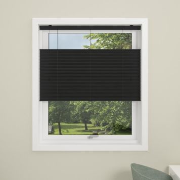 Plíseruð gardína 80x160 cm Debel Touch Split svört