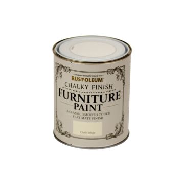 Húsgagnamálning kalkáferð 750ml Rust-Oleum krítar hvít
