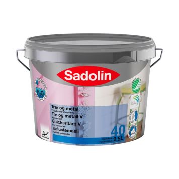 Viðar- og Málmmálning svartur hálfglans 2,5L Sadolin