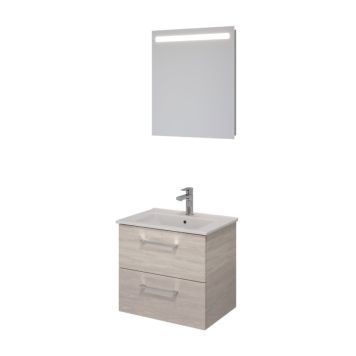 Baðinnrétting með LED spegli 56cm