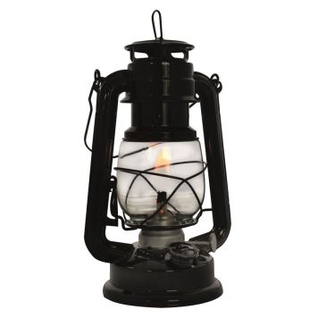 Olíulukt fyrir lampa olíu 24 cm svört