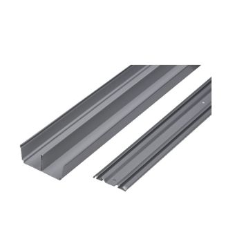 Braut fyrir rennihurð Optimum top+bottom 3600mm grá