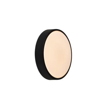Veggljós LED Oliver Round svart Ø19,5 cm