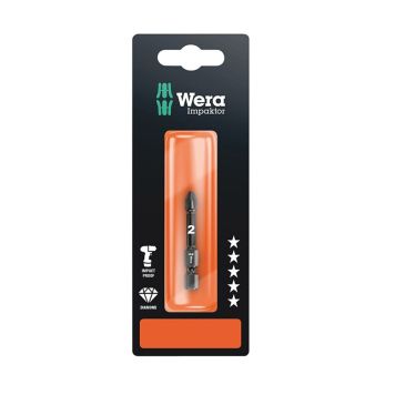 Skrúfbiti PZ2 1/4" 50 mm Wera 851/4 IMP DC