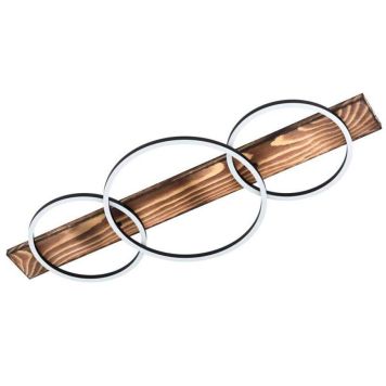 Loftljós 3 x LED Boyal rustic tré 101 cm