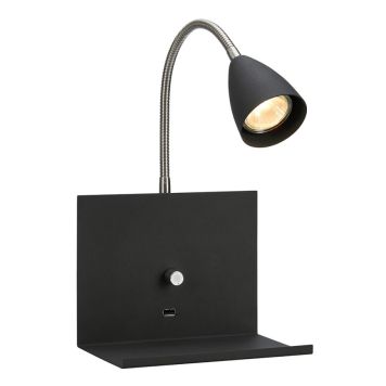 Veggljós með borði E27 Logi 35 cm