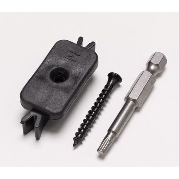 Festingar fyrir plastpallaefni með skrúfum 100 stk Wimex