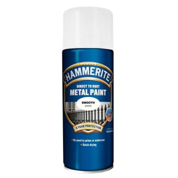 Sprey fyrir járn slétt áferð Hammerite hvítt 400ml