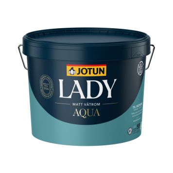 Baðherbergismálning Lady Aqua 9L hvít mött