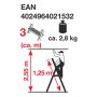 Áltrappa 3 þrep Stabilomat 1,25m