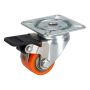 Snúningshjól með bremsu TG PU 58x35mm 100kg