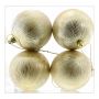 Jólakúlur Ø8 cm 4 stk gulllitaðar