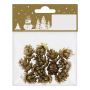 Könglar 2 cm 12 stk gullitaðir