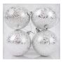 Jólakúlur Ø8 cm 4 stk silfurlitaðar