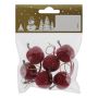 Skraut epli 3 cm 6 stk rauð