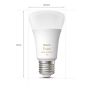 Ljósapera LED E27 8W Philips Hue White Ambiance
