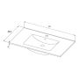 Handlaug 90cm Bath Deluxe Camden Hvít