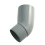 Hné fyrir niðurfall Ø75mm 45° grátt