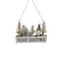 Jólaskraut Merry Christmas úr tré 16x22 cm