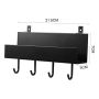 Hilla fyrir hljóðvistarplötu með 4 krókum 21,5cm svört