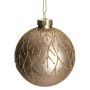 Jólakúla Ø8 cm gler gyllt með greinum
