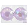Jólakúlur Ø8 cm 2 stk plast glitrandi