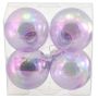 Jólakúlur Ø6 cm 4 stk plast glitrandi
