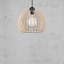 Hangandi ljós E27 Chino viður Ø30 cm