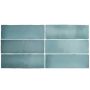 Veggflísar Brodway 6,5x20cm 0,5m² mat light blue