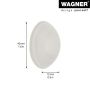 Hurðastoppari á vegg Wagner Ø40mm hvítur