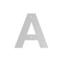 Húsnúmer bókstafur A Allux 10 cm galv.