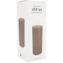 Kerti með timer LED Black:Cotton Ø7,5x17,5cm brúnt
