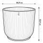 Blómapottur á hjólum Vibes Fold Ø25cm hvítur