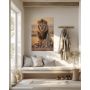 Hljóðvistarmynd ljón með hvolpa 800x1220x20 mm InEx