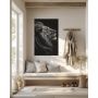 Hljóðvistarmynd ljón svarthvítt 800x1220x20 mm InEx